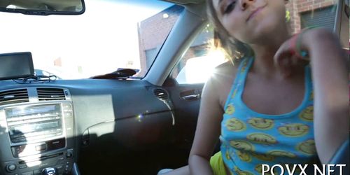 Nasty cutie adores licking balls - video 8