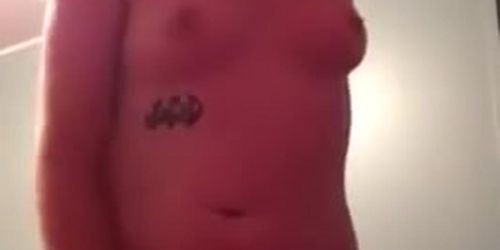 Chubby Tattoo Slut Riding Her Vibrator
