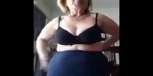 Fat Granny Strips Totally Naked on Cam  crankcamscom