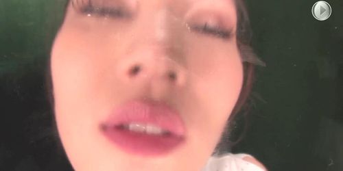 Cute Japanese Girl Kisses to the Glass (Pov Kiss)10