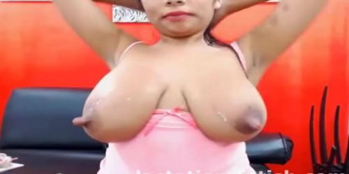 Latina with big saggy milk lactating tits (Linda Shaw, Nicoletta Blue)