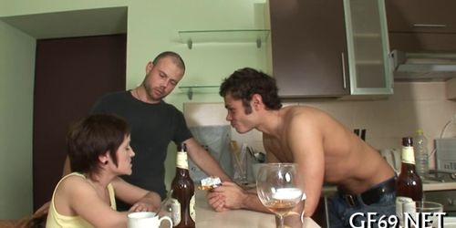 Threesome fucking for virgin - video 4