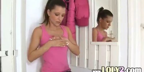 extra hot masturbation in dressing home - video 6