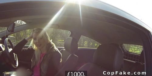Blonde deep throats fake cops big dick indoor