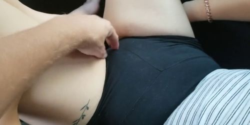 Step daddy teaches teen what a camel toe is