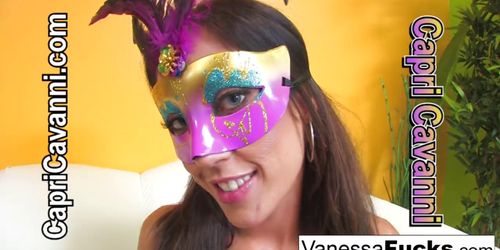 Vanessa gets to have some naughty fun with hot busty Capri Cavanni