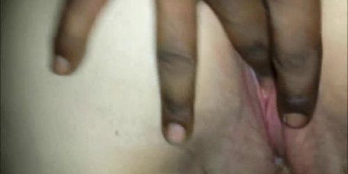 Horny wet BBW interracial fingering (Black Hand)