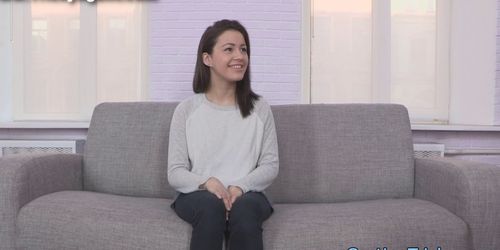 Gorgeous eurobabe spoon fucked and facialized