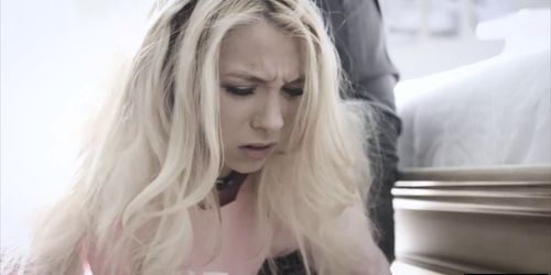 Blonde gets punished with a fuck for partying all night