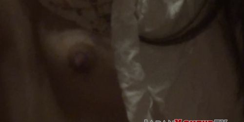 JAPAN VOYEUR TV - Japanese cutie spreads her legs and lets her lover fuck her