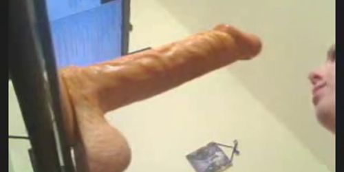 Big dildo deep throat teen
