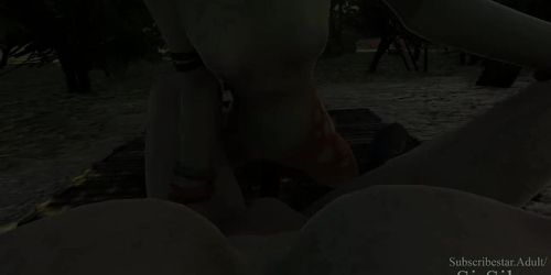 Meeting in the forest. Blossom Futa with Motoko (Jasmin Wagner)