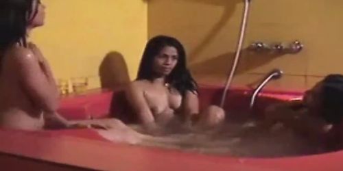 Indian lesbian in bath