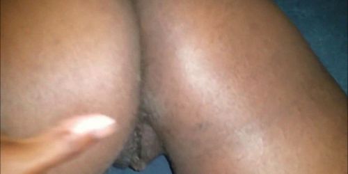 Black Teen Gets Cum on her Ass