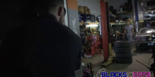 Female officers search mechanic shop when they find his tool