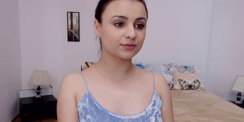 Sweet Brunette Beauty Shows Supple Breasts - video 1