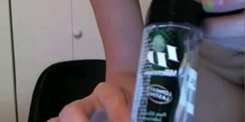 Teen tries to fist her ass for request - video 1