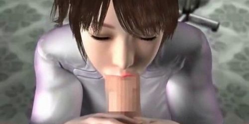 Enfermera hentai en 3D con grandes tetas follando