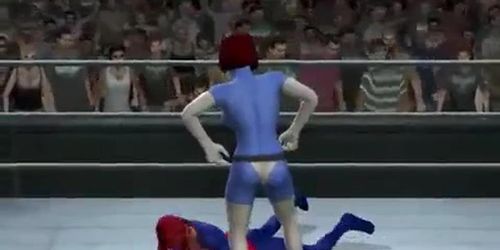 topless superheroine wrestling match black wydow vs mystyque