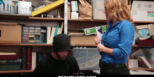 Shoplyfter Hot MILF Dominates Young Thief For Stealing