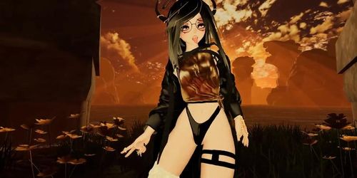 GOLDEN LAP DANCE STRIPTEASE AT SUNSET (POV VRCHAT)