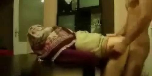 Arab Saudi fuck in  dining room