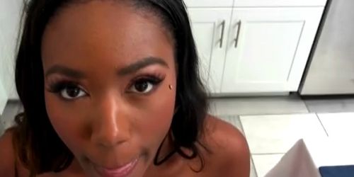 Hot Black Ex Girlfriend Chanell Heart Sucking On Dick Point Of View