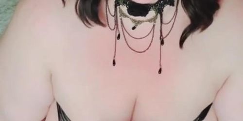 JOI WITH SEXY BIG TITTY GOTH BBW SHOWING YOU HOW TO STROKE IT! COUNTDOWN FINISH!!!
