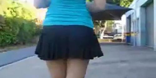 Upskirt teen flashing