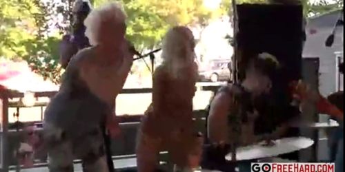 Some Random Chicks Gets Nude On Stage At A Concert