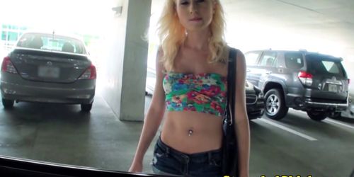 Real teen pulled to suck cock and balls