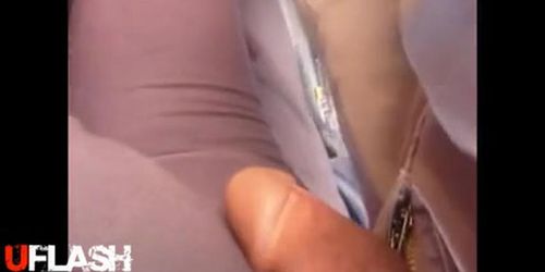 Bus Girl Touches Bare Cock