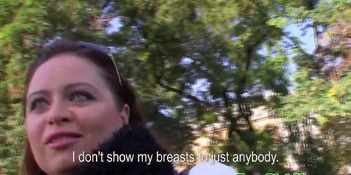 Pulled amateur eurobabe jizzed on boobs