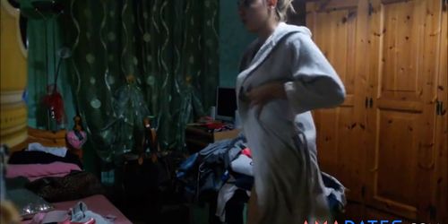 teen girl dressing at hidden cam