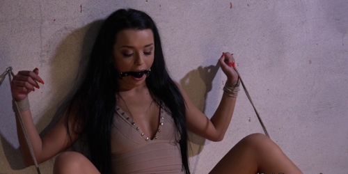 Quivering submissive orgasms while toyed