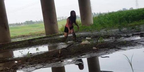 Chinese Girl in Rubber Boots P1