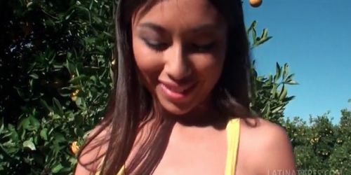 Blowjob in POV with awesome teen sensual latina - video 1