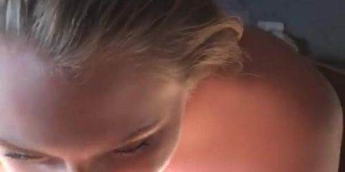 Thick cum - Young beauty accidently milks out thick cum in her own eye...