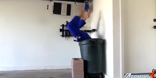 500px x 250px - Martial Artist Tomiko Stuck In Trash Can Headfirst - Tnaflix.com