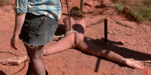 Redhead hitchhiker fucked in the desert (Claire Adams)
