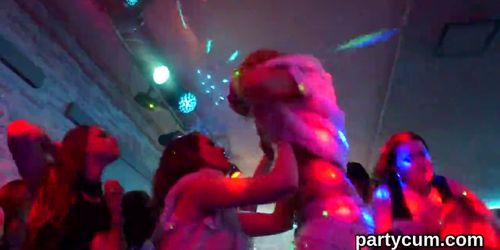Horny kittens get fully crazy and naked at hardcore party