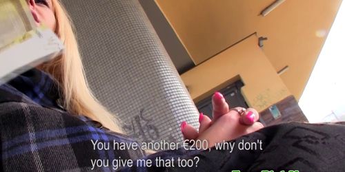 MOFOS - Pulled busty euro skank pounded on train