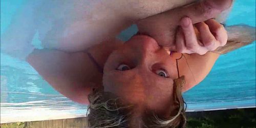 Amateur teen giving blowjob - video 1