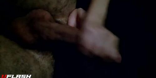 young Asian friend handjob