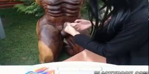 GIRL SCREWS STATUE