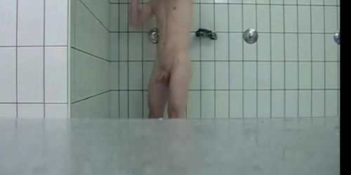 boy in public shower