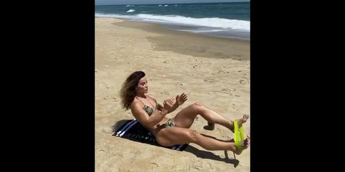 fit muscular girls on the beach by the pool part 2