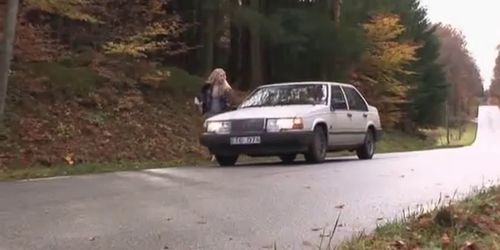 Young hitchhiker gets fucked in the wood