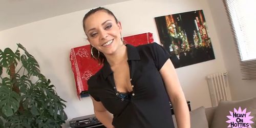 Brunette Gets Pounded on the Couch