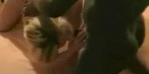 Wife Enjoying 3 Big Black Dicks